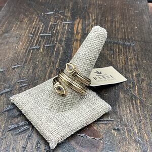 Barse Spiral Ring- Smoky Quartz- Bronze- 9.75- NWT